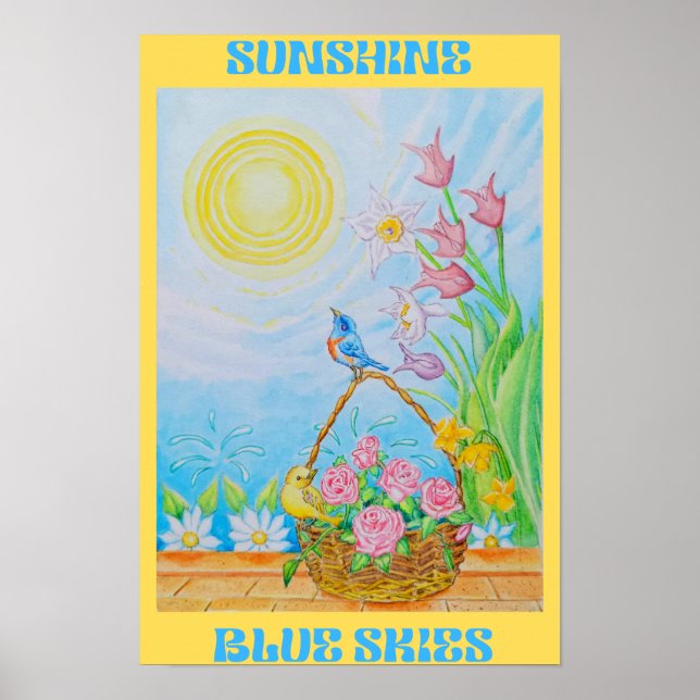 SUNSHINE BLUE SKIES POSTER  (Front)