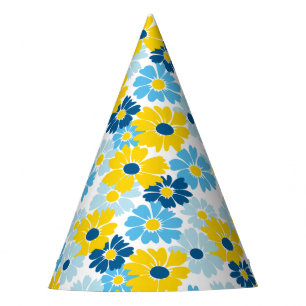 Sunshine Blue Sky Blooming Daisy  Party Hat