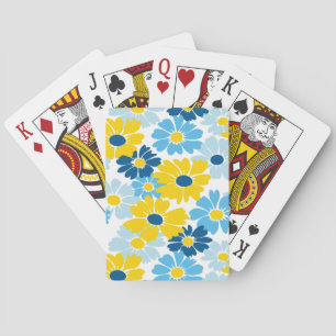 Sunshine Blue Sky Blooming Daisy Playing Cards