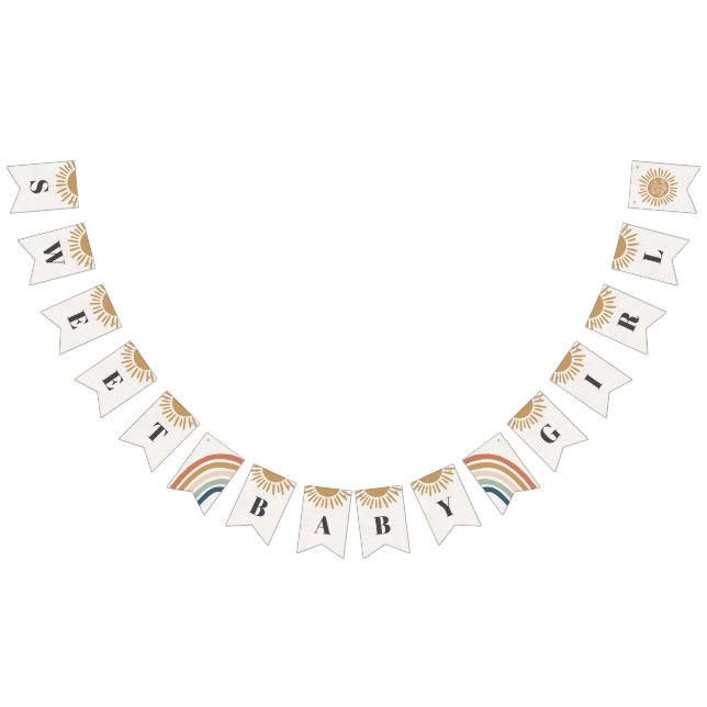 sunshine boho baby shower banner (All)