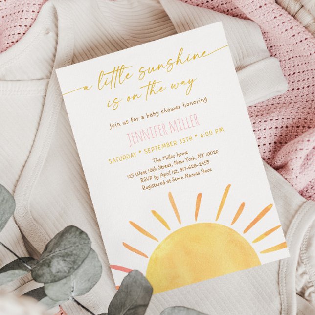 Sunshine Boho Baby Shower Invitation (Creator Uploaded)