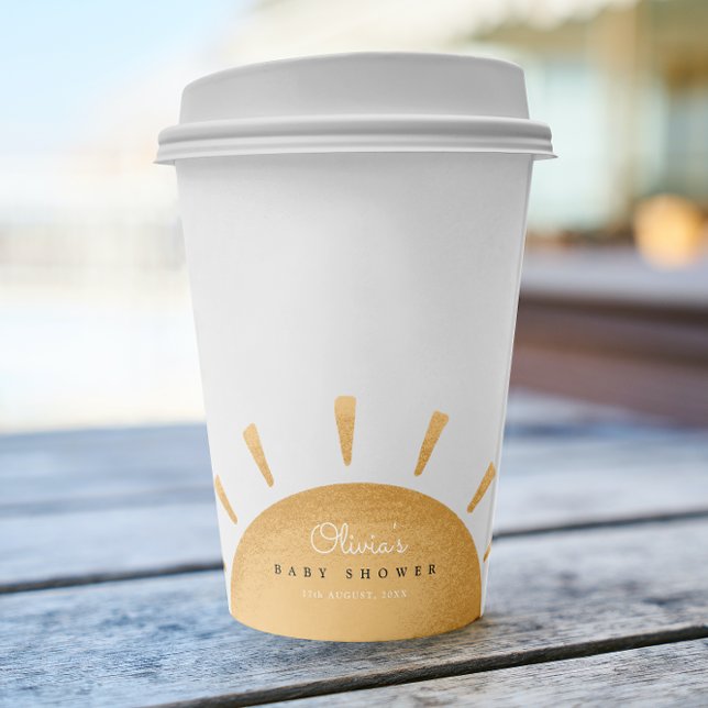 Sunshine Boho Baby Shower Paper Cups (Creator Uploaded)