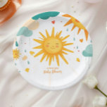 Sunshine Boho Sun Gender-Neutral  Paper Plate<br><div class="desc">Elevate your celebration with Sunshine Gender Neutral Boho Sun Paper Plates! Featuring a stylish boho sun design with warm neutral tones like beige, terracotta, and cream, these plates bring a modern, gender-neutral vibe to any event. Perfect for baby showers, birthdays, or casual gatherings, the minimalist sun motif adds a touch...</div>