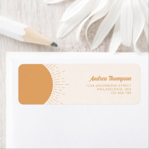 Sunshine Boho Yellow Return Address