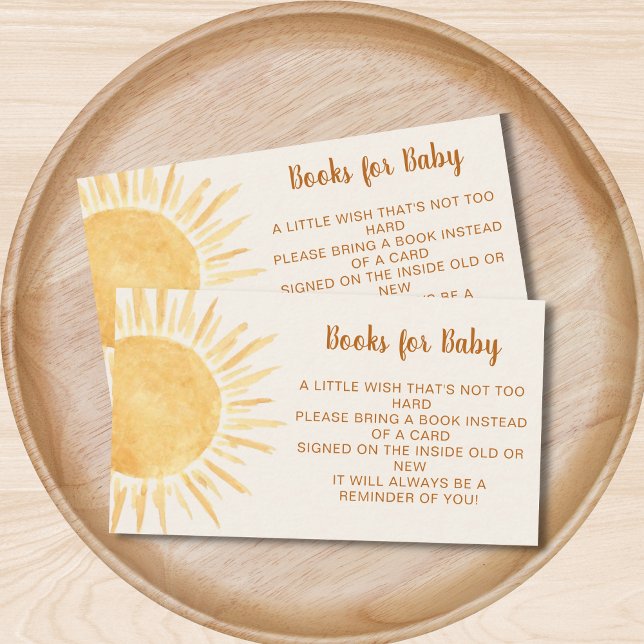 Sunshine Books For Baby Baby Shower Enclosure Card (Creator Uploaded)