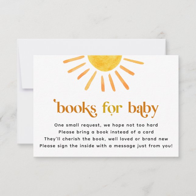 Sunshine Books for Baby Invitation (Front)