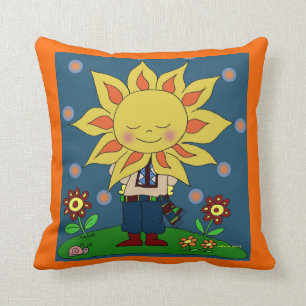 Sunshine Boy Ukrainian Folk Art Cushion