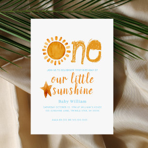 Sunshine Boys 1st Birthday  Invitation