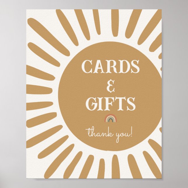 sunshine cards and gifts party sign (Front)