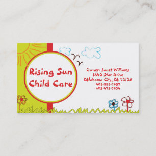 Sunshine Child Care Business Card