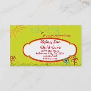 Sunshine Child Care Business Card