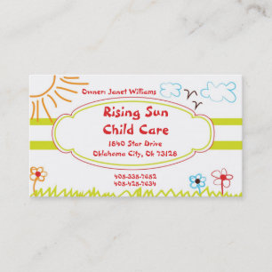 Sunshine Child Care Business Card