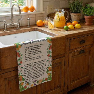Sunshine Citrus Punch Tea Towel