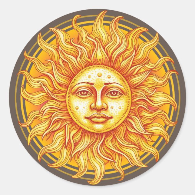 sunshine classic round sticker (Front)