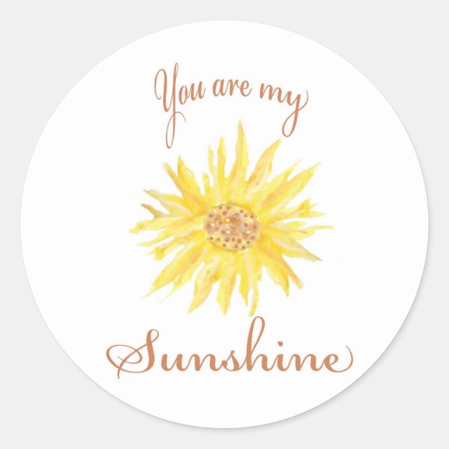 Sunshine Classic Round Sticker (Front)