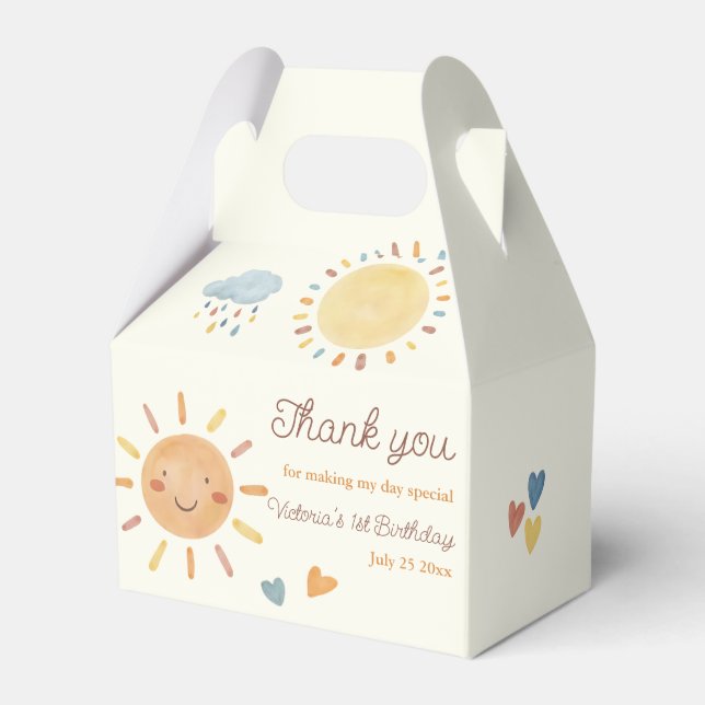  Sunshine Cloud Birthday Party Favour Box (Front Side)