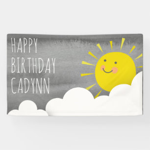Sunshine Clouds Sky Birthday Banner