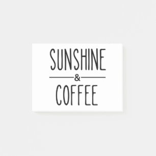 Sunshine & Coffee Post-it Notes