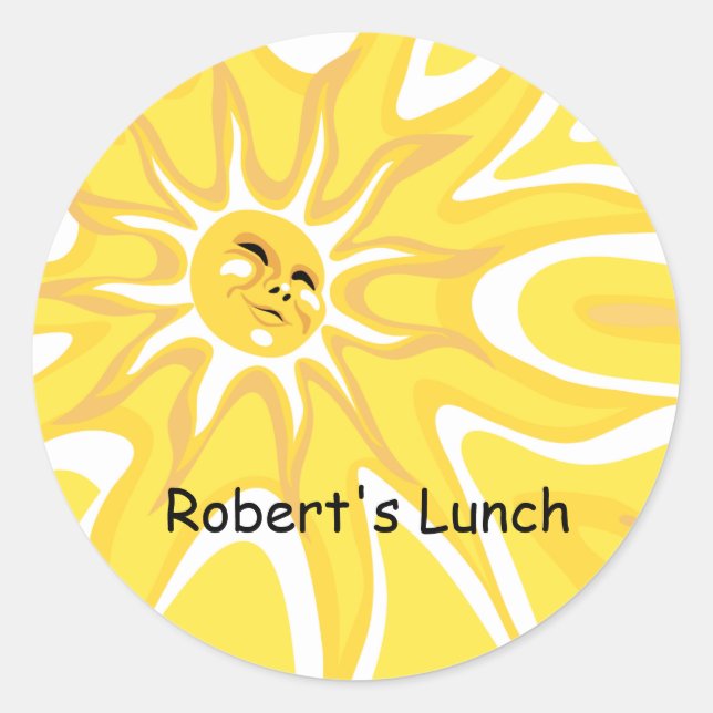 Sunshine Custom Lunch Bag Sticker (Front)