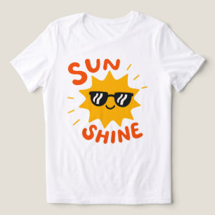Sunshine Cute Happy Sun with Sunglasses Retro Tri-Blend Shirt