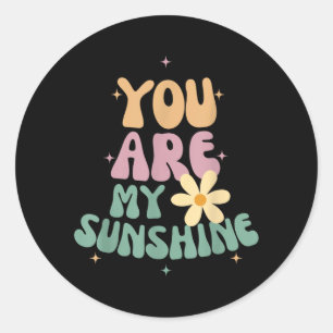 Sunshine Cute Sun Hot Summer Retro Graphic Classic Round Sticker