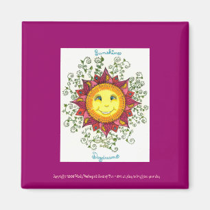 Sunshine Daydreams - 2" Sq. Magnet (fuschia)