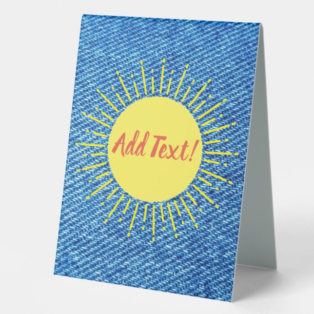 Sunshine Denim Print Baby Shower Custom  (Front)