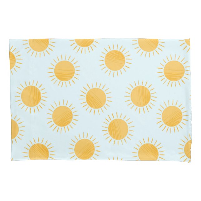 Sunshine Doodle Day Pattern Pillowcase (Front-Left)