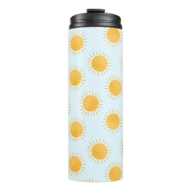 Sunshine Doodle Day Pattern Thermal Tumbler (Front)