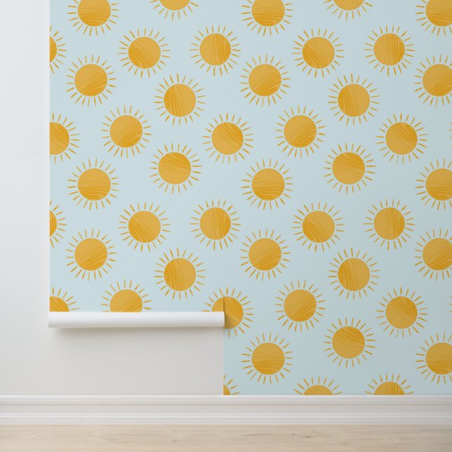 Sunshine Doodle Day Pattern Wallpaper (Application)