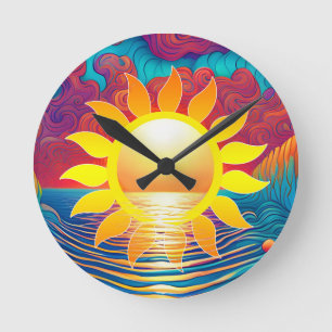 Sunshine Dream Round Clock