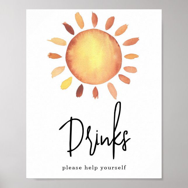 Sunshine Drinks Poster (Front)