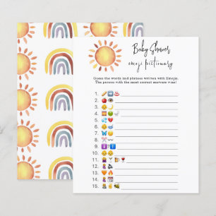 Sunshine Emoji picture game baby shower