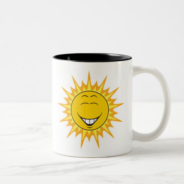 Sunshine Face Two-Tone Coffee Mug (Right)