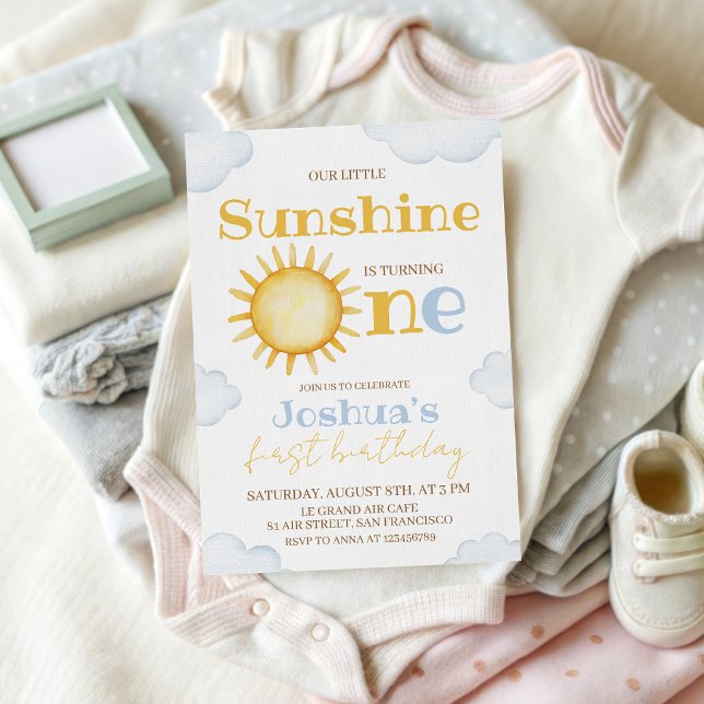 Sunshine First Birthday Invitation (Creator Uploaded)