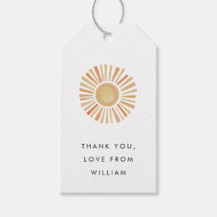 Sunshine First Trip Around Sun One Birthday Party Gift Tags