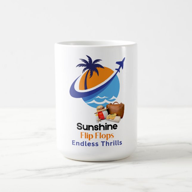 Sunshine, Flip Flops, Endless Thrills Coffee Mug (Center)