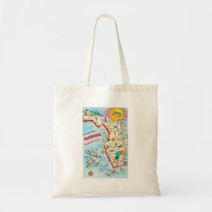 Sunshine Florida Greetings From US States Tote Bag
