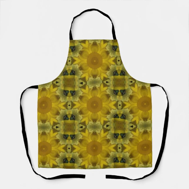 Sunshine Flower Burst Golden Apron (Front)