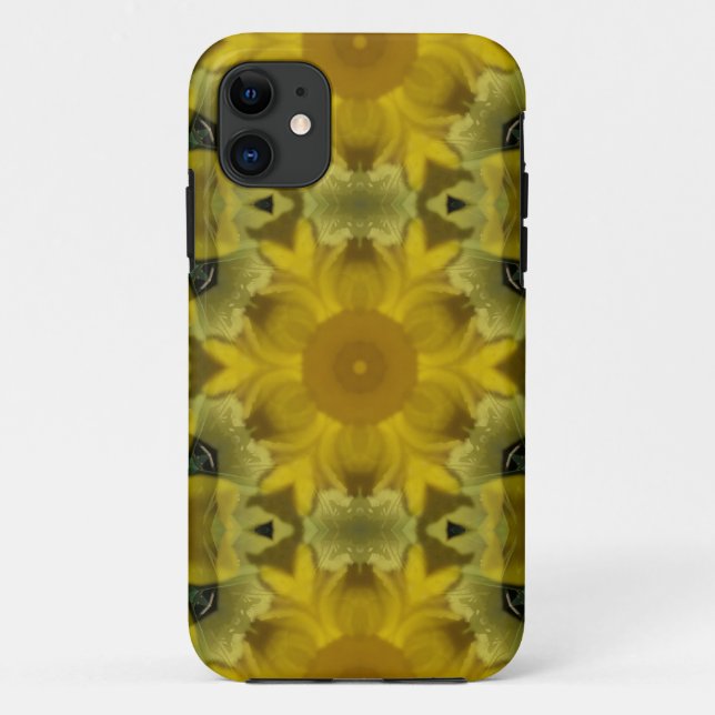 Sunshine Flower Burst Golden Case-Mate iPhone Case (Back)