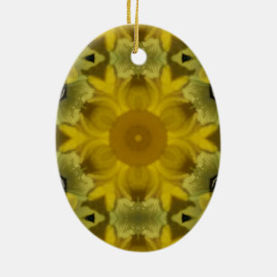 Sunshine Flower Burst Golden Ceramic Tree Decoration