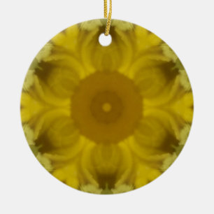 Sunshine Flower Burst Golden Ceramic Tree Decoration