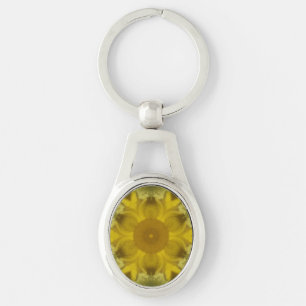 Sunshine Flower Burst Golden Key Ring