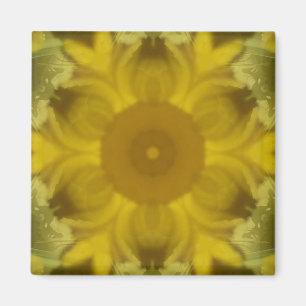 Sunshine Flower Burst Golden Magnet