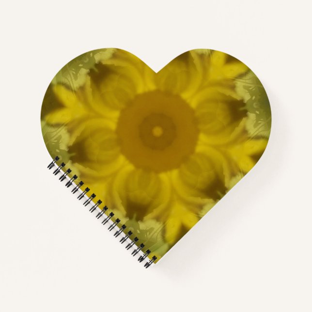 Sunshine Flower Burst Golden Notebook (Front)
