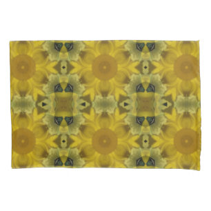 Sunshine Flower Burst Golden Pillowcase