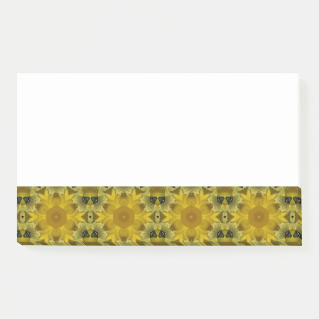 Sunshine Flower Burst Golden Post-it Notes (Front)