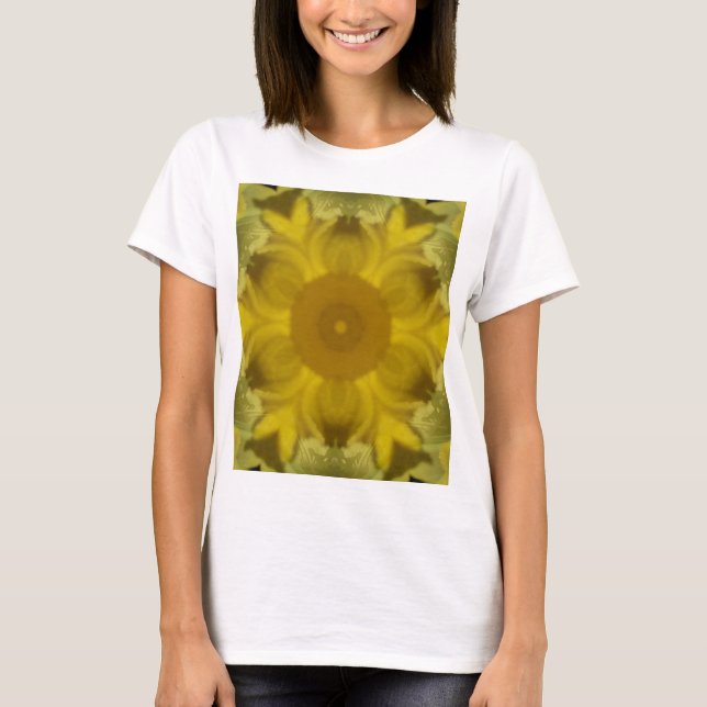 Sunshine Flower Burst Golden T-Shirt (Front)