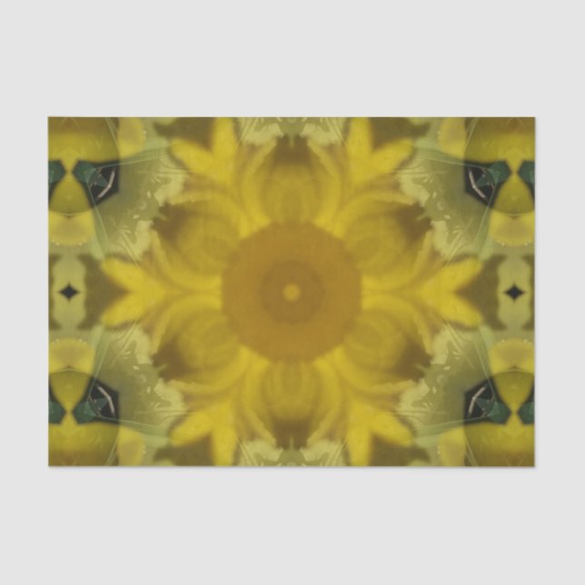 Sunshine Flower Burst Golden Tissue Paper (Front)