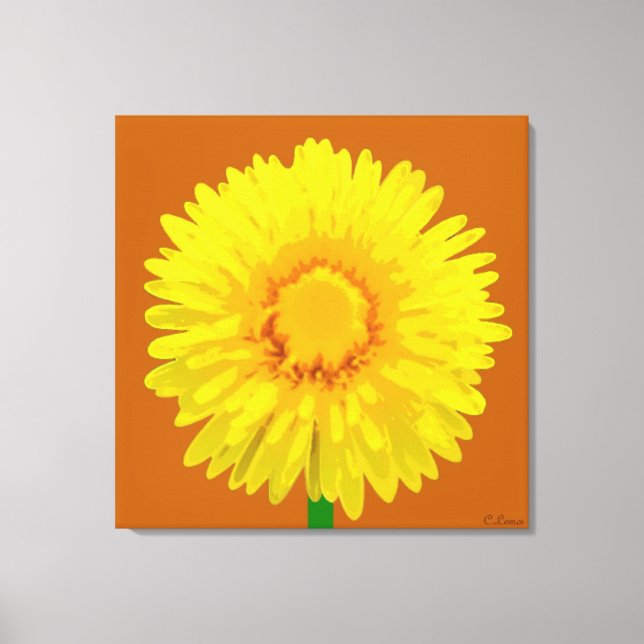 "Sunshine Flower" Canvas Print design. (Front)